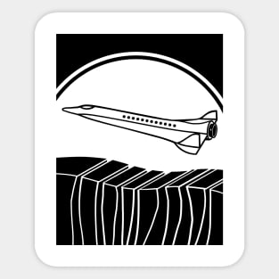 Flight Over The Keyboard Range Sticker